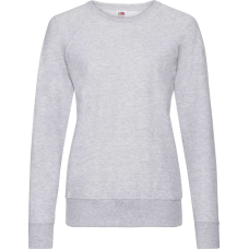 Світшот Fruit of the Loom Lightweight Raglan Sweat Ladies Серый Меланж М