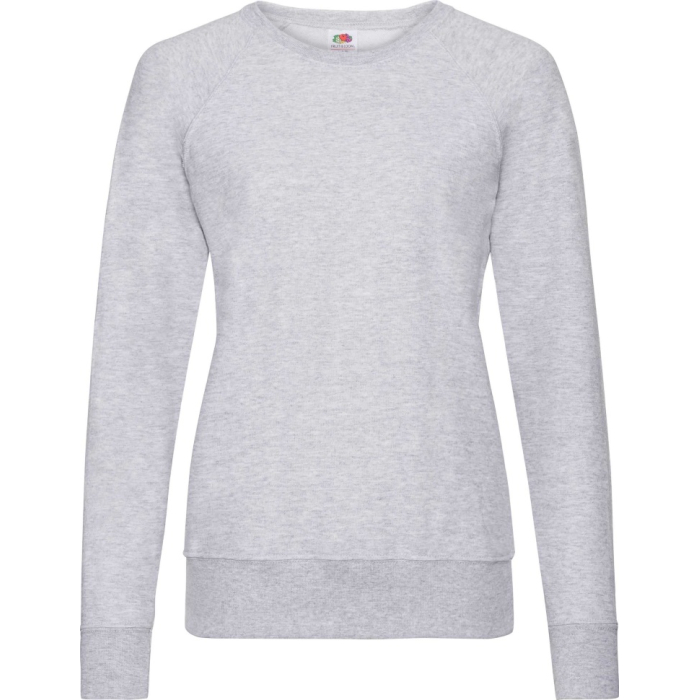Світшот Fruit of the Loom Lightweight Raglan Sweat Ladies Серый Меланж L