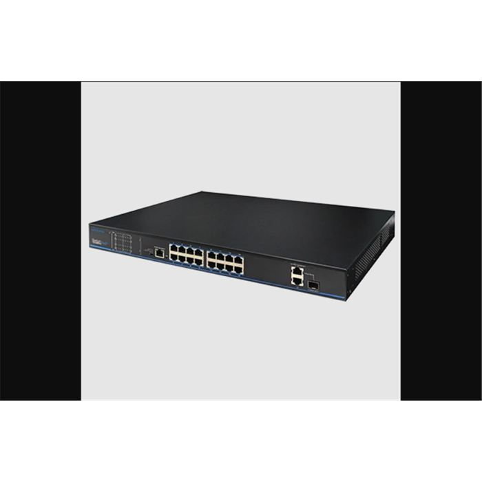 UTP3218TS-PSB - 16 портів 10/100 Мбіт/с PoE+ 2 порти Gigabit RJ-45 (1 порт комбінований SFP)