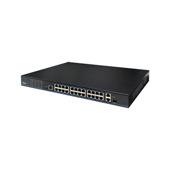 UTP3226TS-PSB - 24 порти 10/100 Мбіт/с PoE+ 2 порти Gigabit RJ-45 (1 порт комбінований SFP)